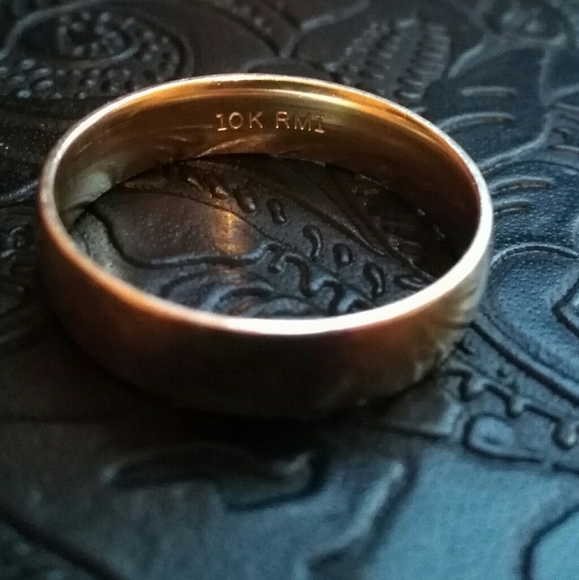 Solid 10k Yellow Gold Band Ring Sz 12 5mm Wide - Picture 2 of 11